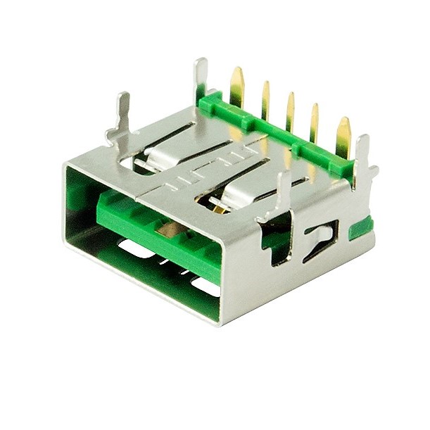 USB2.0 Type A Rec. 5Pin,Quick Charge,Top Mount DIP Type