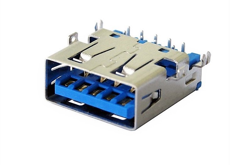 USB3.0 Type A Rec. 9Pin,Top Mount DIP Type