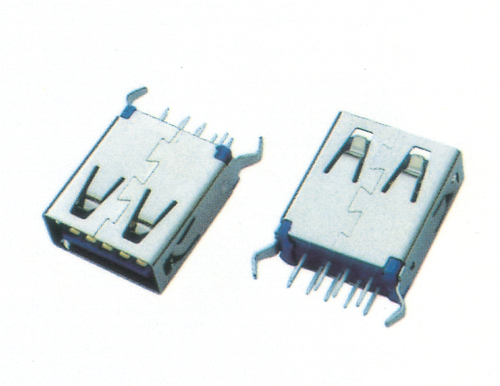 USB3.0 AF 180° DIP Type,H=14.9mm
