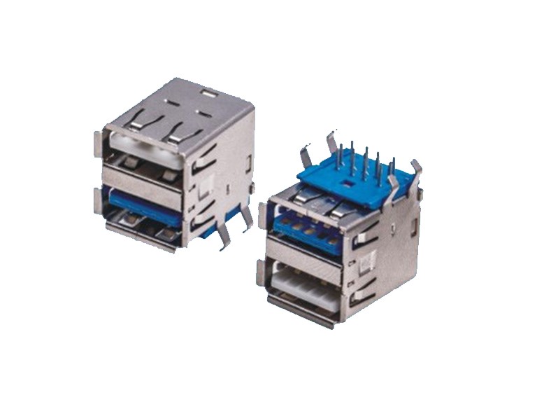 USB3.0+2.0 90° DIP Type