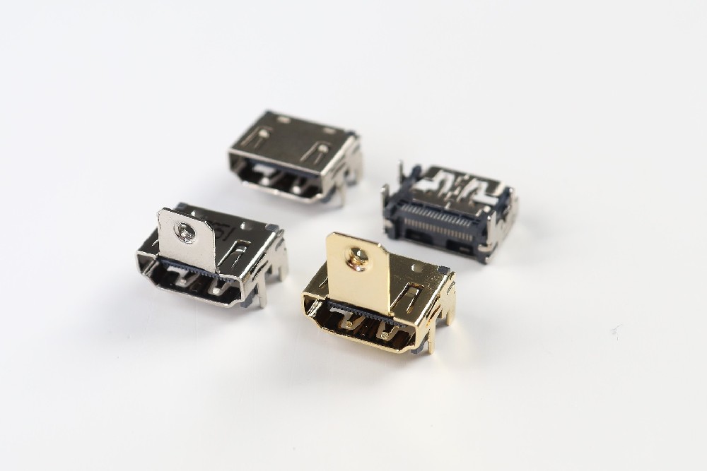 Std HDMI, Top Mount SMT Type with Flange