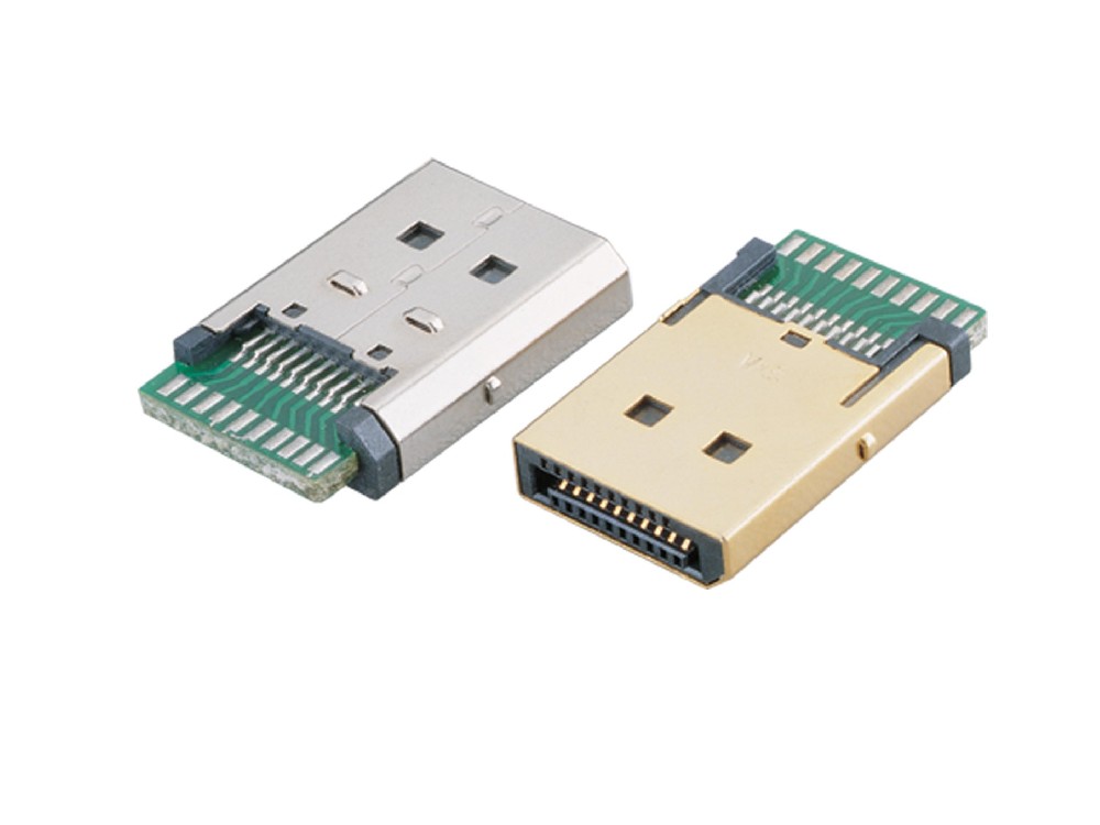 Displayport2.0 Plug Solder Type with PCB